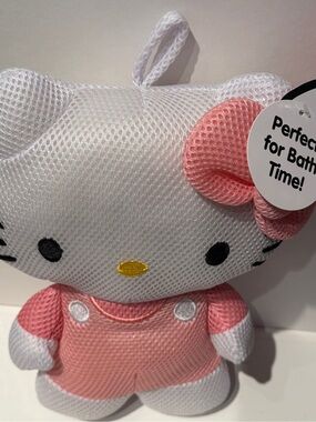 Hello Kitty White and Pink Mesh Bath Plush